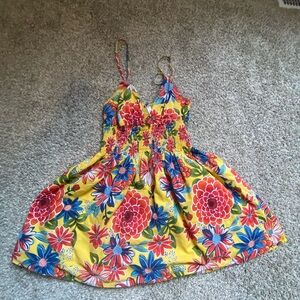 Xhilaration Pink and Yellow Sundress